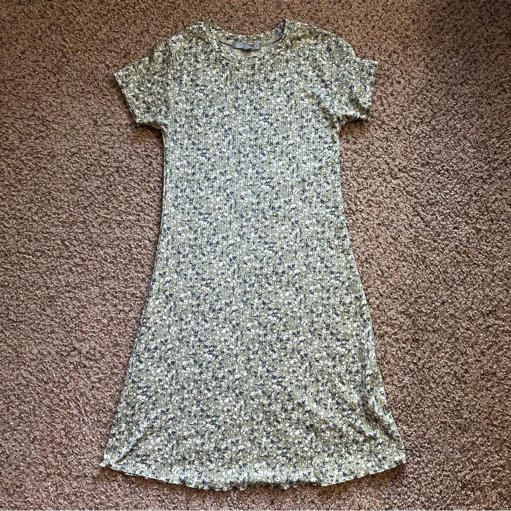 Good Luck Gem Green Floral Mini Dress Nordstrom Rack